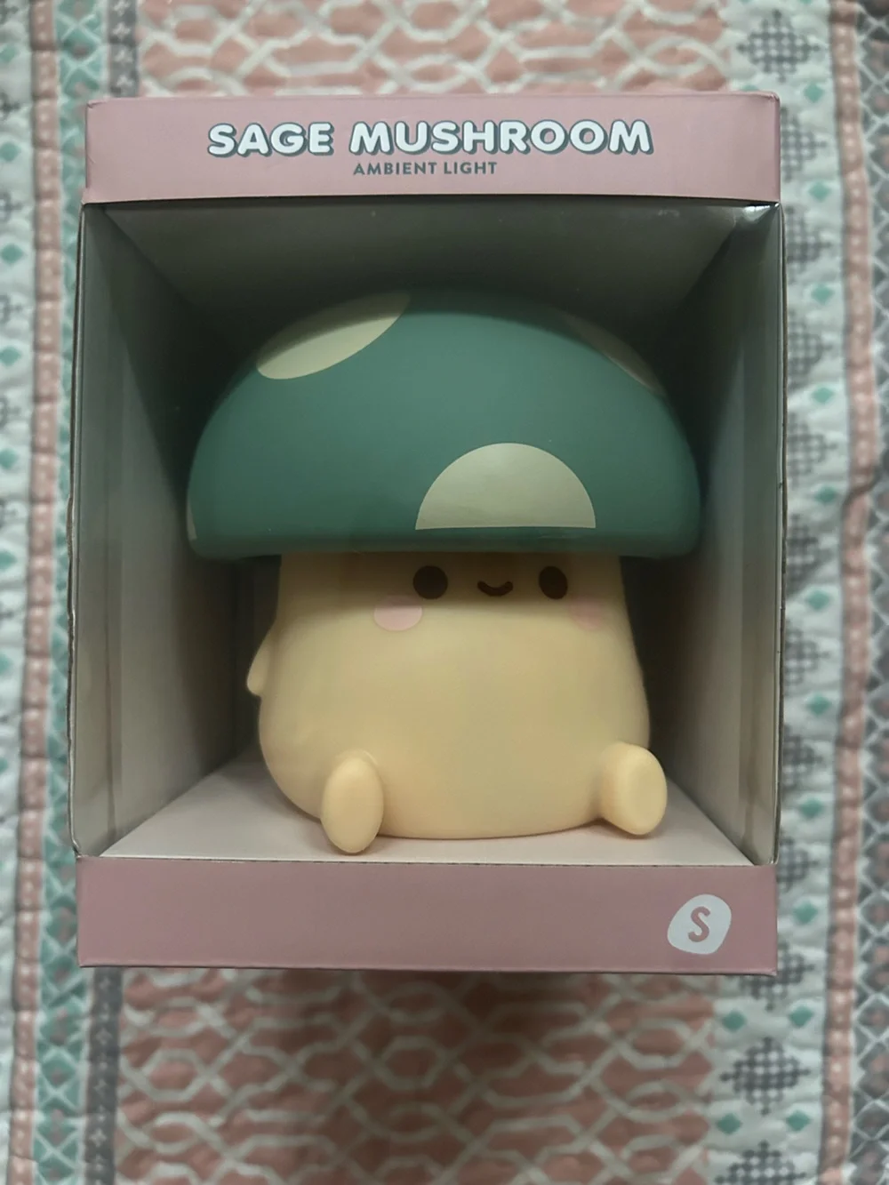 Sage Mushroom Ambient Light - Sage Green and Cream Urban Outfitters New in Box